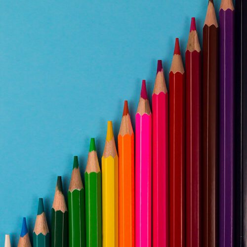 Potloden naar lengte gesorteerd